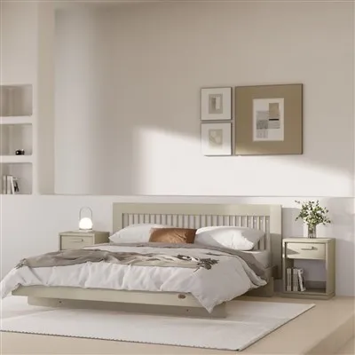 Dřevěný rám king size postele